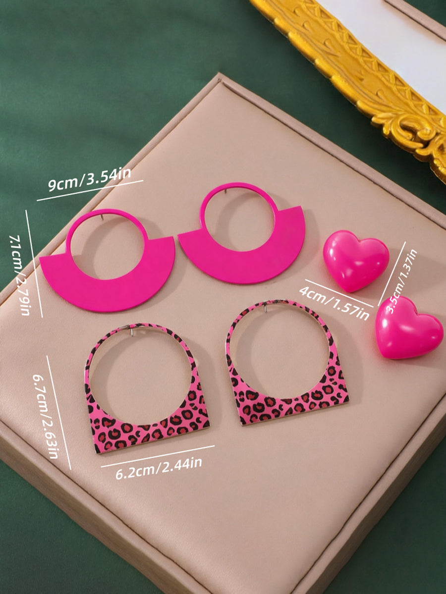 Solid Color Geometric Drop Earrings