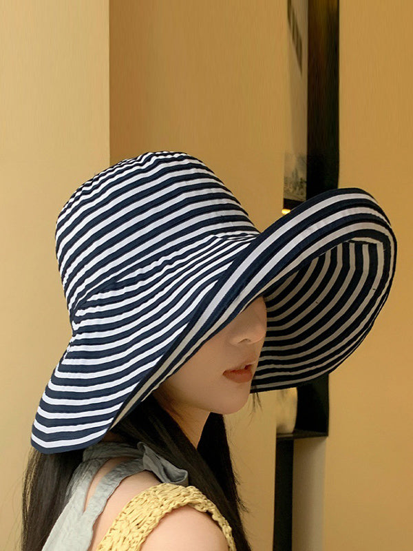 Split-Joint Striped Sun Hat