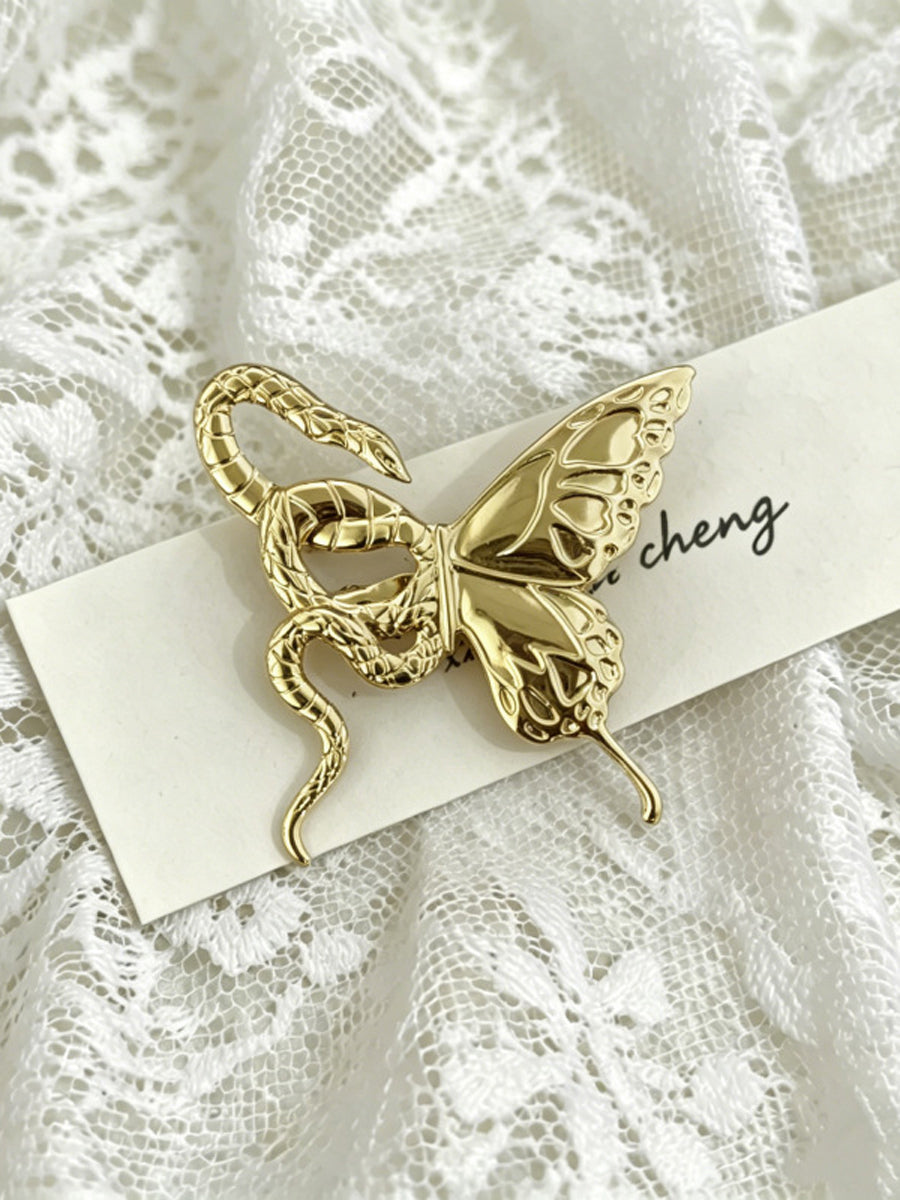 Solid Color Butterfly Shape Brooch Accessories