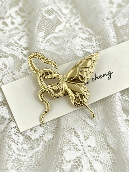 Solid Color Butterfly Shape Brooch Accessories