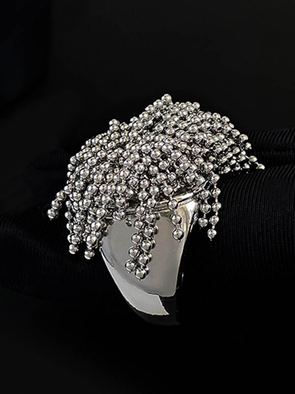 Geometric Tasseled Rings Accessories