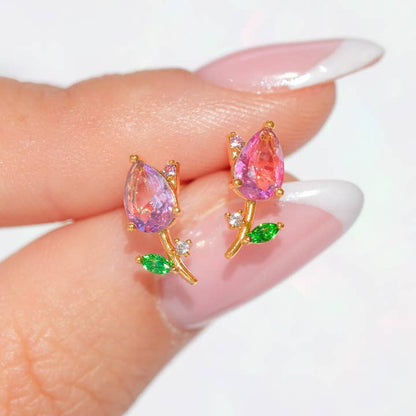 Blossoming Tulip Studs