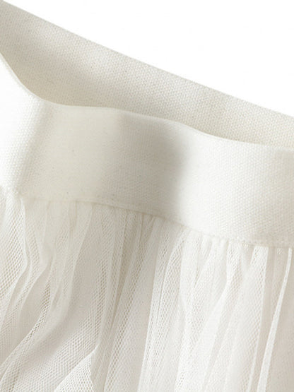 Original Stylish 7 Colors Falbala Gauze Skirt