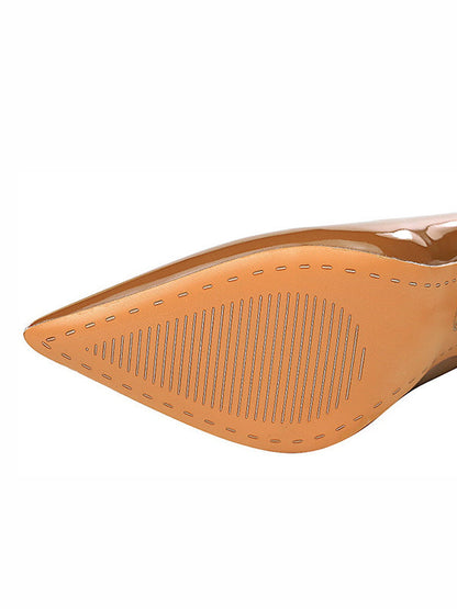 Solid Color Split-Joint Scarpin Salto