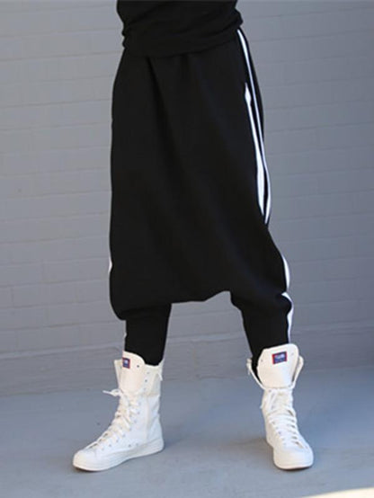 Loose Striped Empire Harem Pants