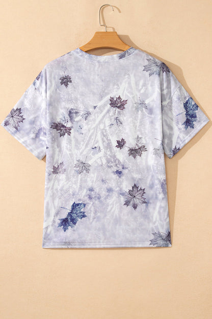 Khaki Camouflage Woodland Print Drop Shoulder Tunic Tee