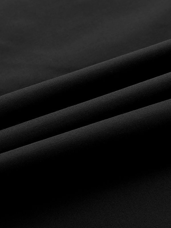 Long Sleeves Loose Solid Color Split-Joint V-Neck Maxi Dresses