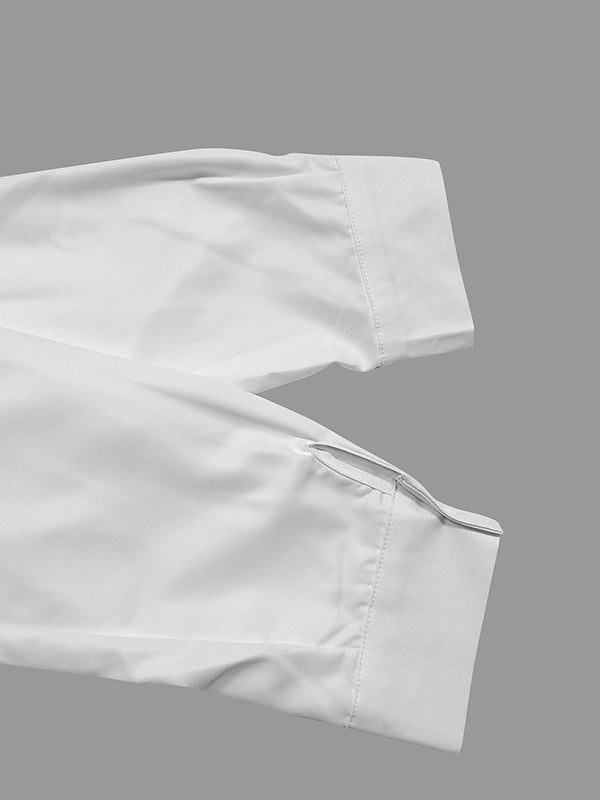 High-Low Loose Gradient Printed Split-Joint Split-Side Lapel Blouses&Shirts Tops