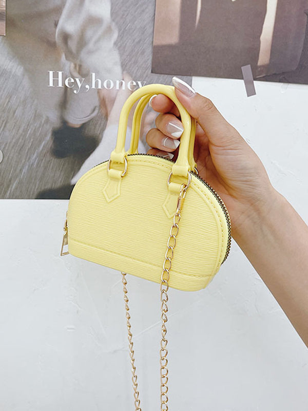 Chains Geometric Zipper Crossbody Bags Satchels