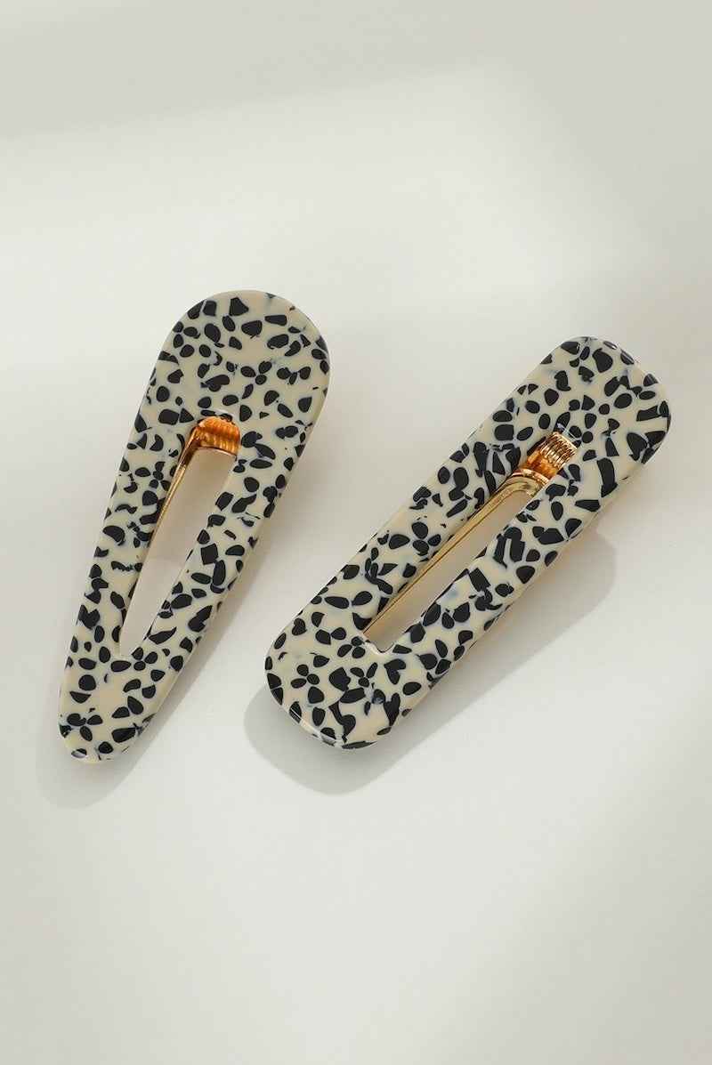 Gemma Printed Eco-Friendly Hair Clip, 2-Pack