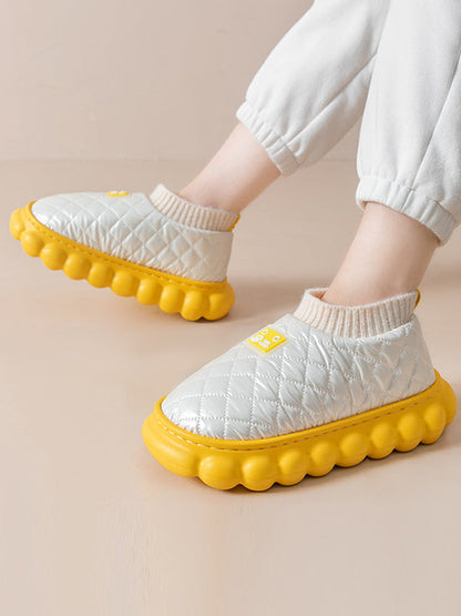 Warm Indoor Non-Slip Waterproof Soft Sole Padded Flat Shoes