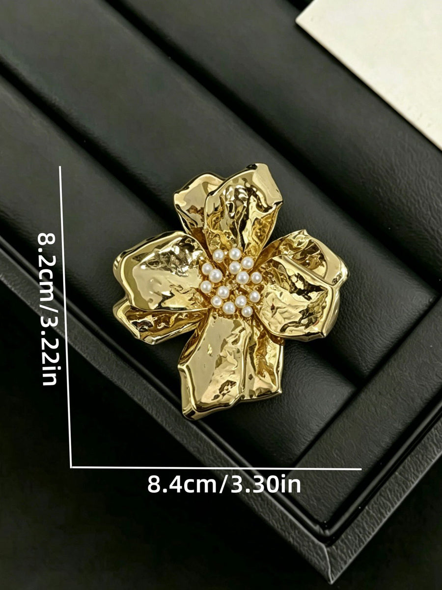 Solid Color Flower Shape Brooch Accessories