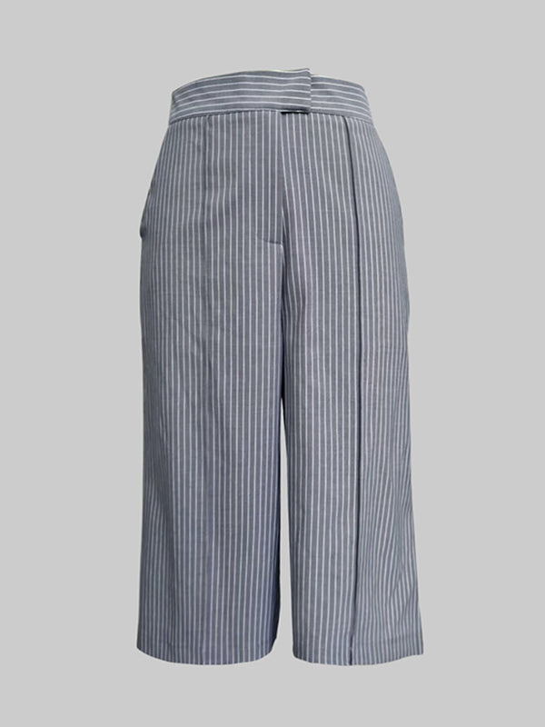 High Waisted Split-Joint Suit Pants