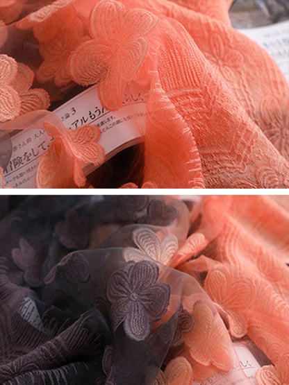 Original Floral Sun-Protection Silk Scarf