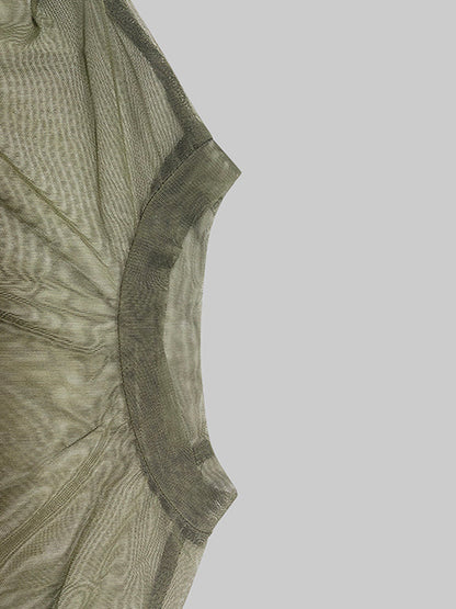 Long Sleeves Solid Color Split-Joint Round-Neck Inner Shirts + A-Line Bowknot Midi Dresses Two Pieces Set