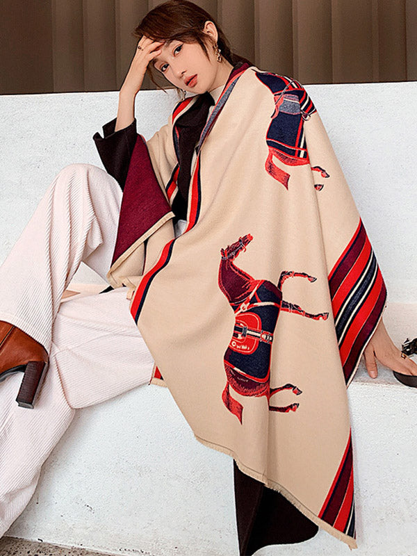 Châle et écharpe originaux à imprimé dessin animé 