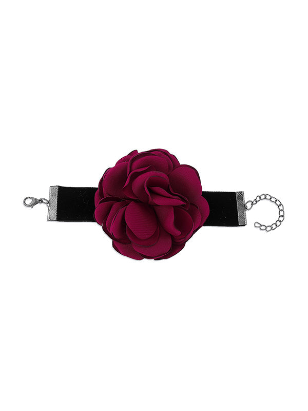 Flower Shape Bracelet Accessories RED One_size