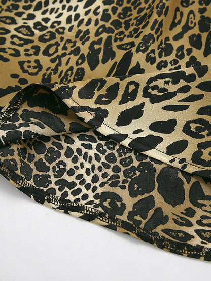 Jupes fendues taille haute style sirène léopard 