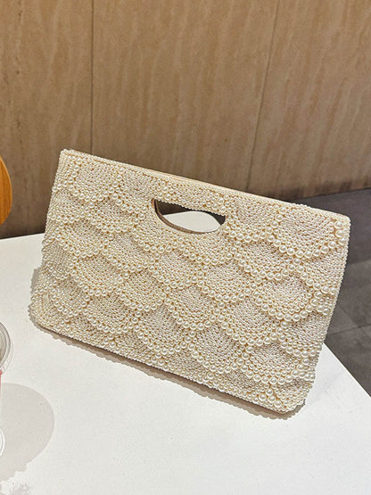 Solid Color Geometric Chains Handbags