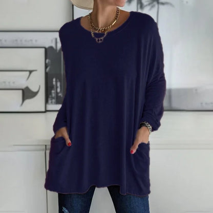 Ruby | Women's Oversized Long Sleeve Tunic Top with Pockets