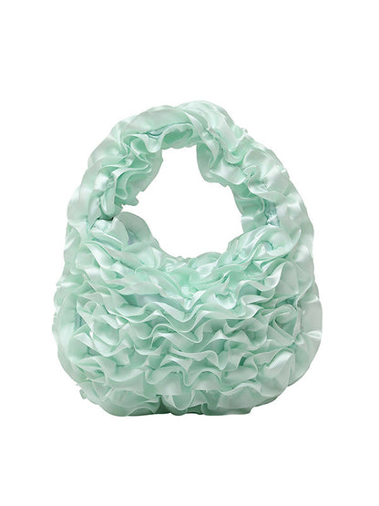 Ruffled Solid Color Mini Bags