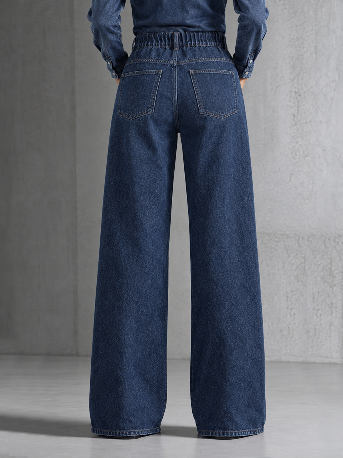 Zipper Split-Joint Pockets Elasticity Buttoned High Waisted Jean Pants Bottoms