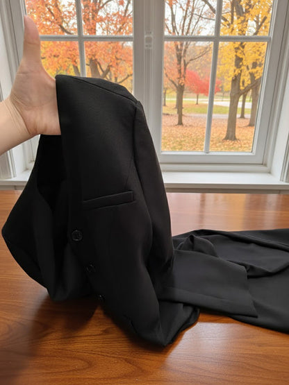 Long Sleeves Comfort Fit Solid Color V-Neck Jumpsuits