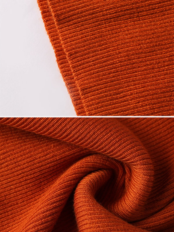 10 Colors Simple Knitting Solid Color High-Neck Pullover