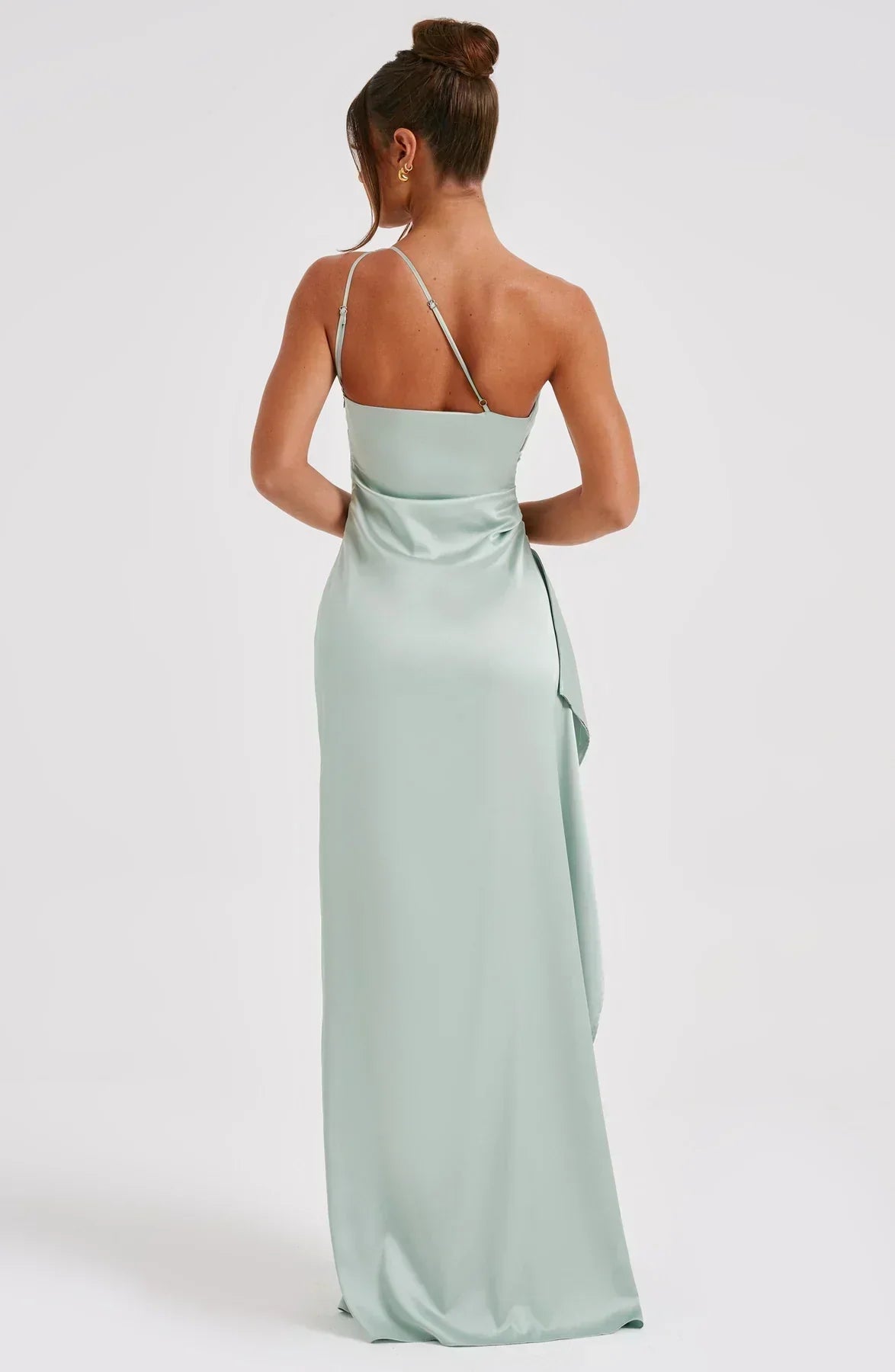 Fallon | Women's One Shoulder Ruched Maxi Dress