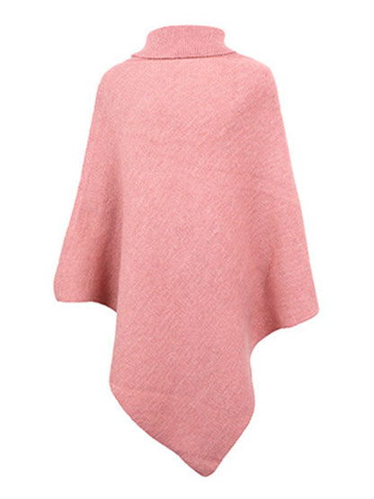 Casual 7 Colors High-Neck Sweater Cape