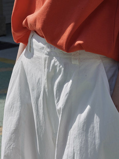 Loose Wide Leg Solid Color Split-Joint Casual Pants Bottoms Trousers