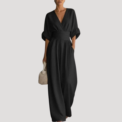 Felicity | Women's Wide Leg V-Neck Jumpsuit