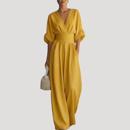 Felicity | Women's Wide Leg V-Neck Jumpsuit
