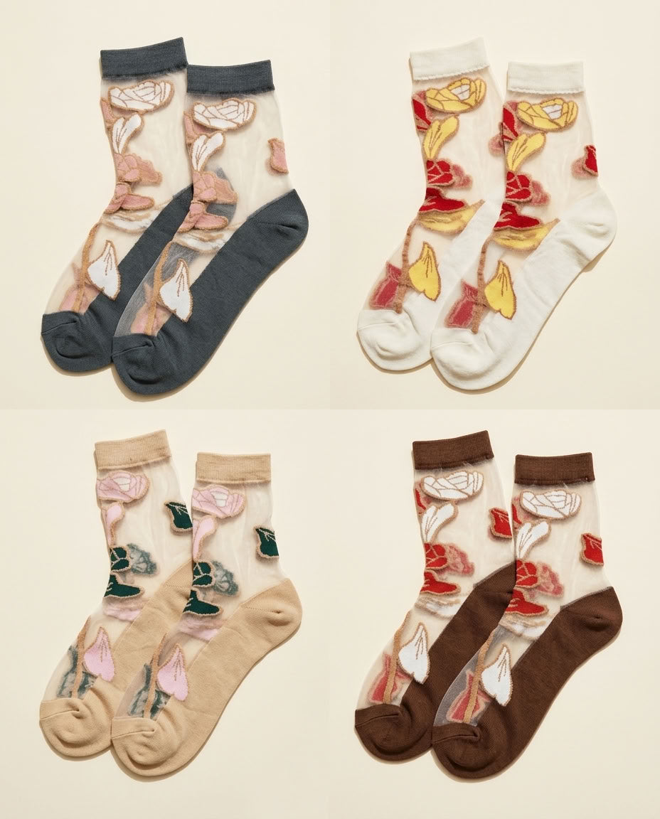 4-Pack, Fleurs in Bloom Socks