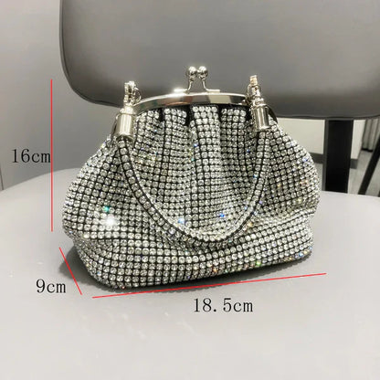 Women Rhinestones Clutch | Shiny Crystal Purse