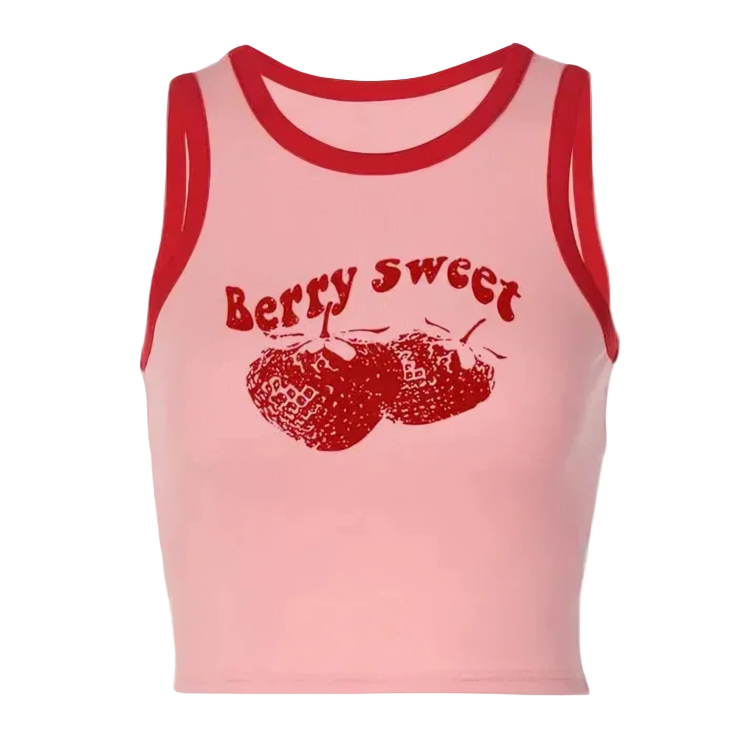 Women Summer Tank Top | Vintage Print | Crop Top | Tee