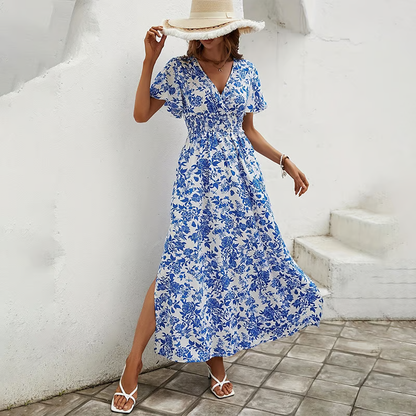 Primrose | Women's V Neck Boho Flowy Dress Beach