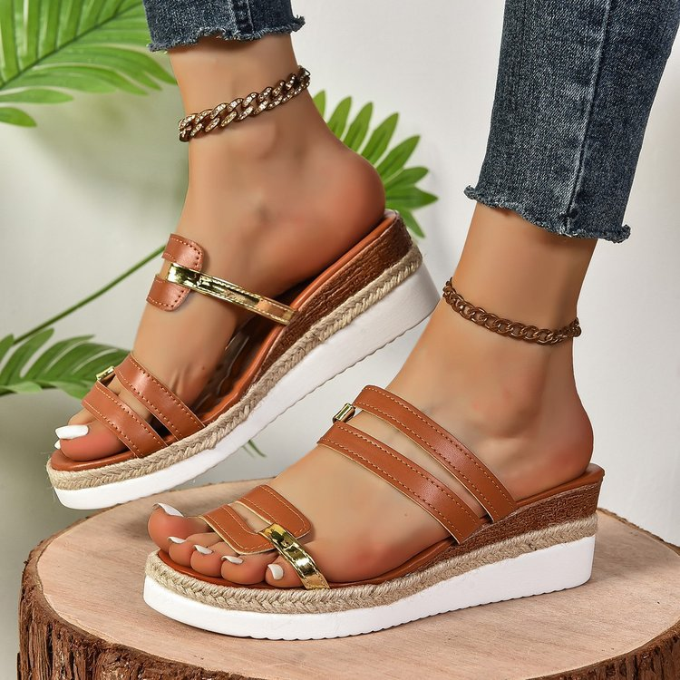 Nicolette | Women's Rhinestone Platform Sandals