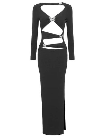 KALISTA Sexy Cut Out Maxi Bandage Dress