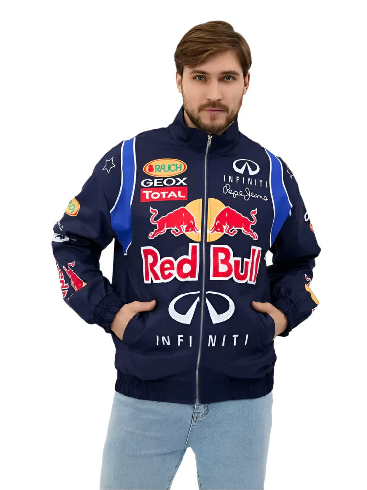 Unisex Red Bull Racing F1 Jacket | Sports Style | Printed Dark Blue
