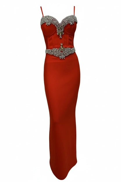 BEDOLA Crystals Corset Maxi Bandage Dress