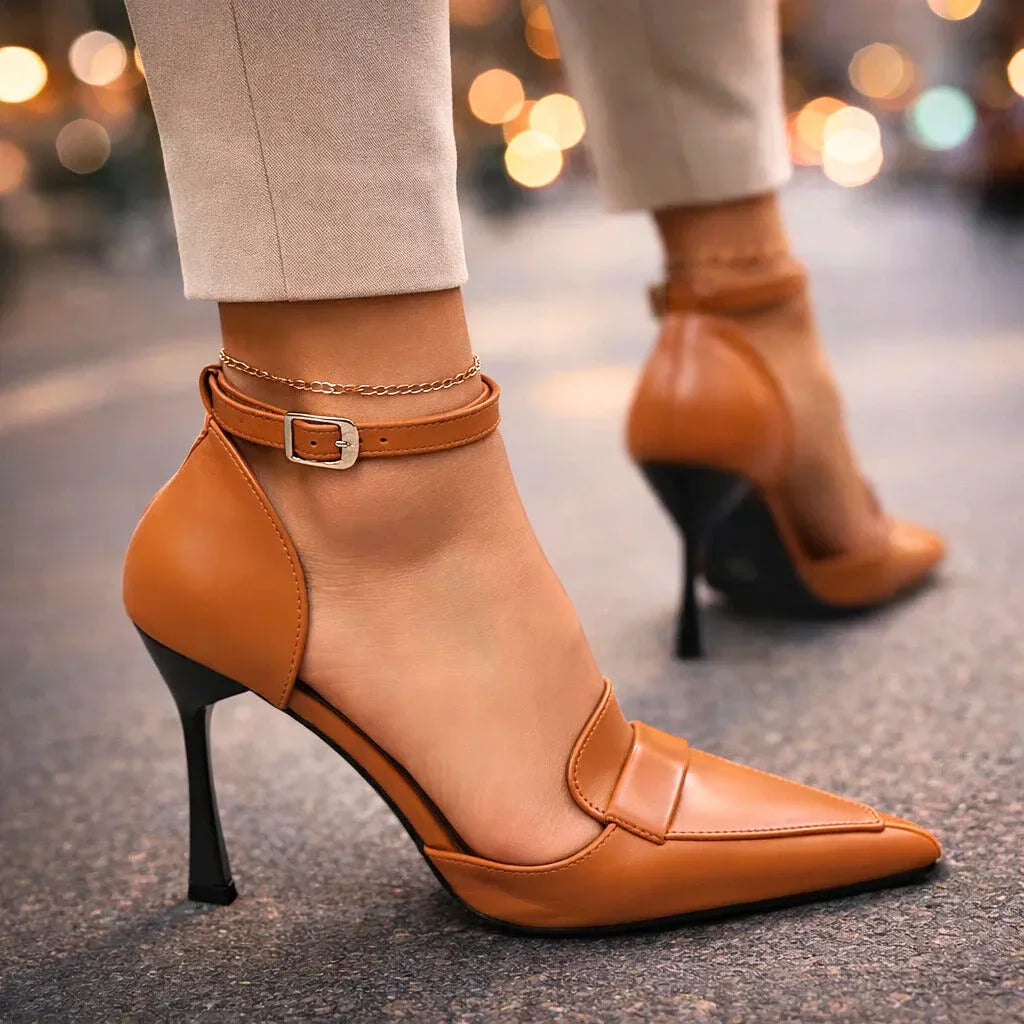Lavinia | Women's Ankle Strap Pointed Toe Heels