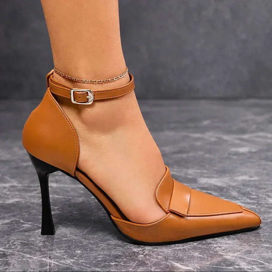 Lavinia | Women's Ankle Strap Pointed Toe Heels