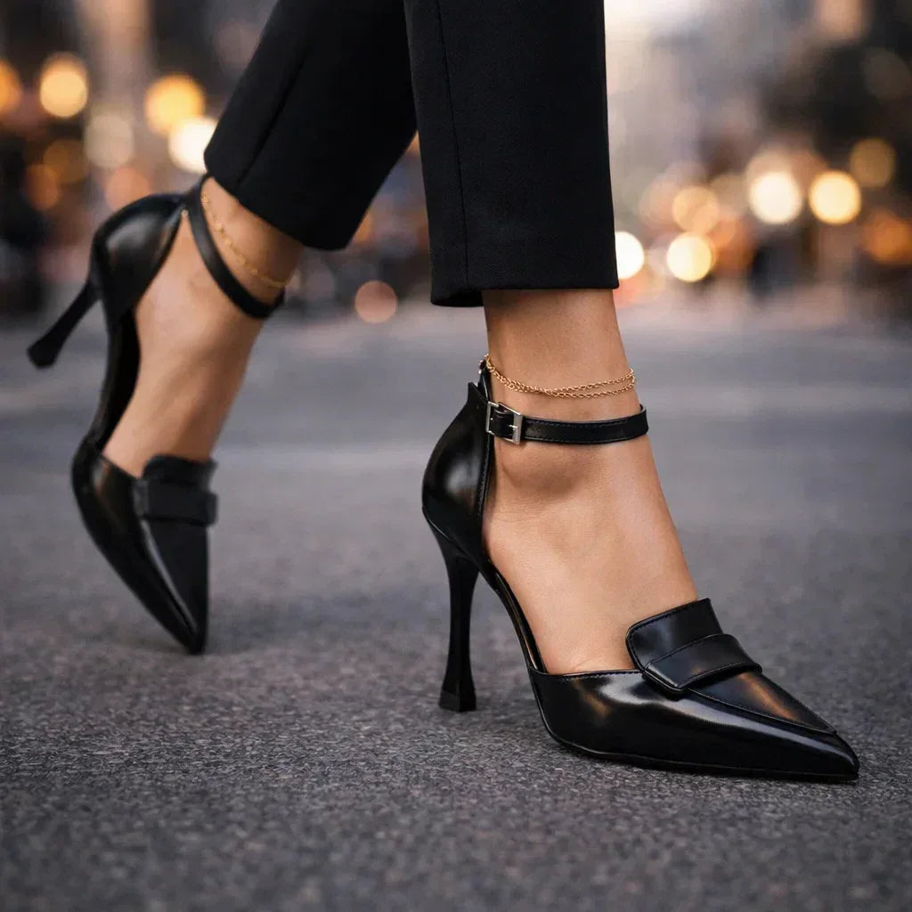 Lavinia | Women's Ankle Strap Pointed Toe Heels