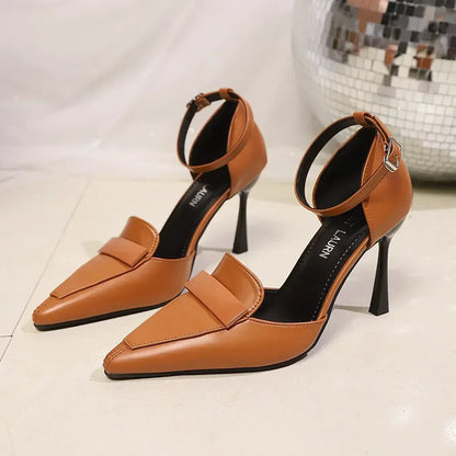 Lavinia | Women's Ankle Strap Pointed Toe Heels