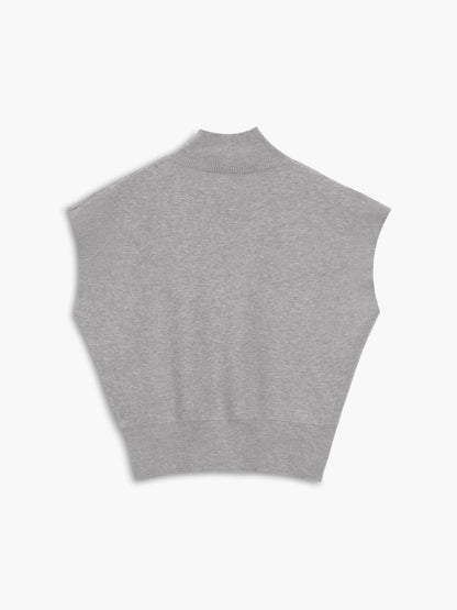 Noira | Women's Mock Neck Sleeveless Top Padded Shoulder Vest