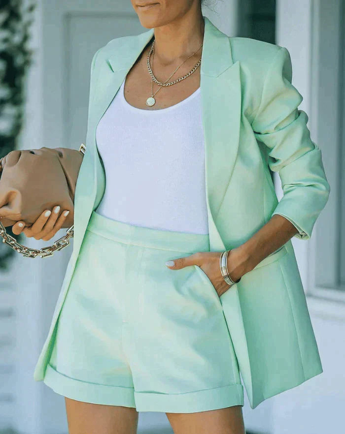 Nella | Women's Blazer and Shorts Set Two Piece Summer Suit