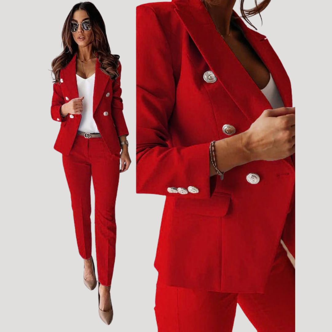 Loretta | Women's Double Breasted Blazer Pant Set