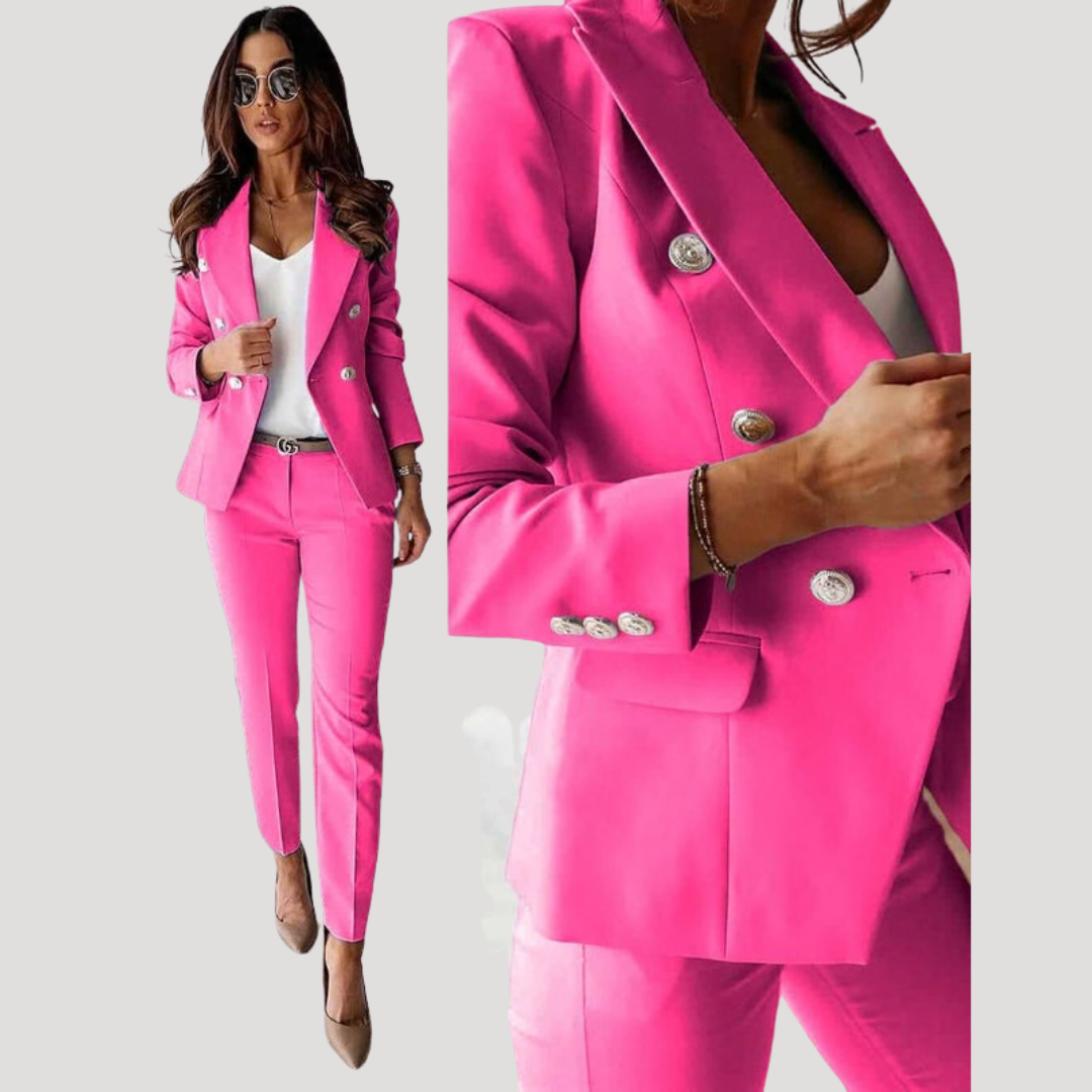 Loretta | Women's Double Breasted Blazer Pant Set