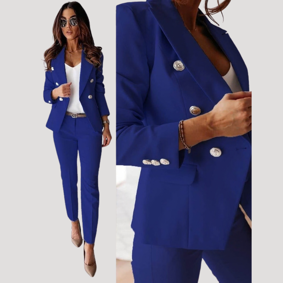 Loretta | Women's Double Breasted Blazer Pant Set